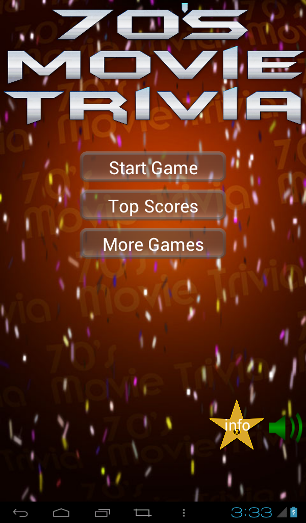 70s Movie Trivia Screen 1