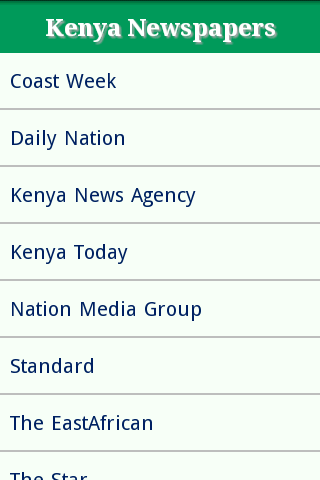 Kenya Newspaper Site List