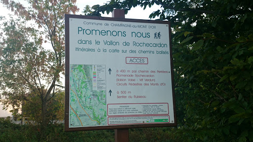 Panneau Promenade vallon de Rochecardon