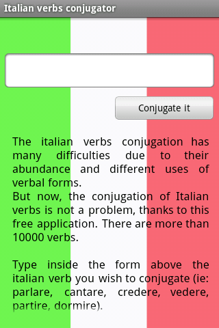 Italian verbs conjugator