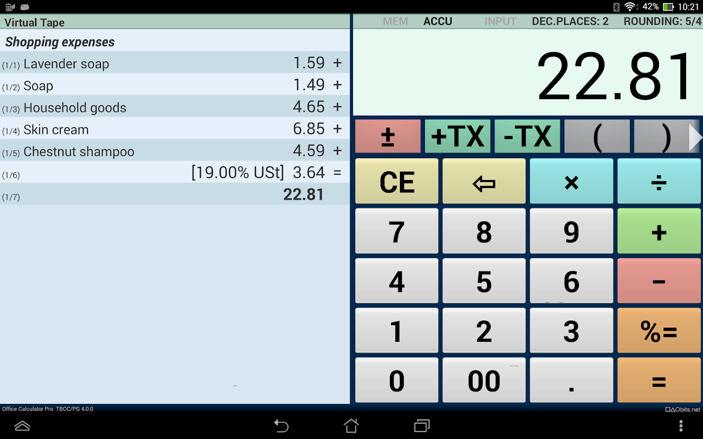 Office Calculator Pro - screenshot