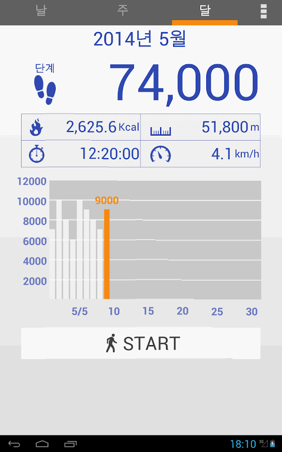   만보기- 스크린샷 