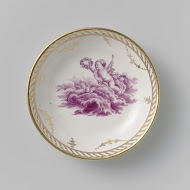 Schotel met een putto op wolken