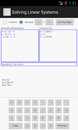 Solving Linear Systems