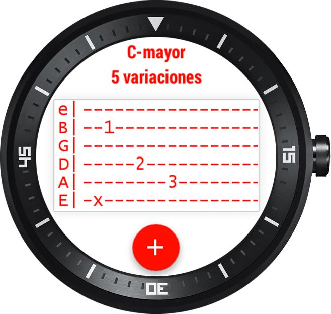 Android application Guitar Chords Wear screenshort