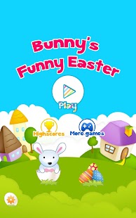 Easter Funny Bunny Catch Eggs