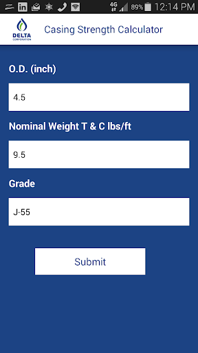 Delta Casing Test Calculator