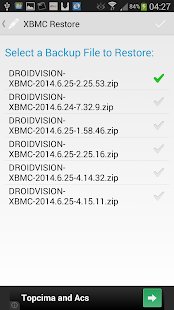 Lastest XBMC True Backup APK for Android