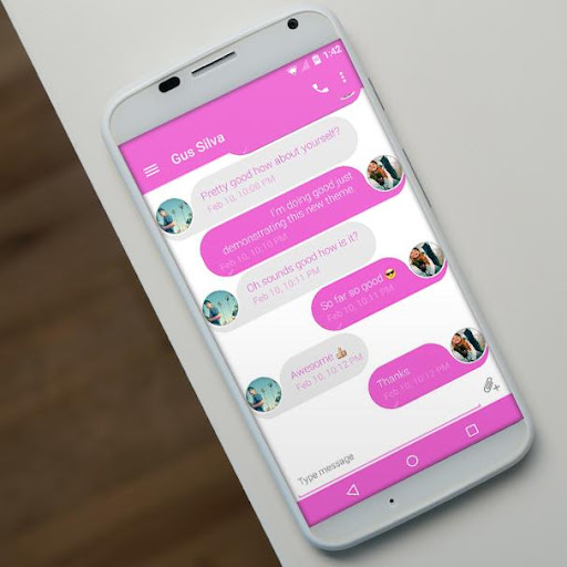 Evolve SMS Theme - Pink Dip