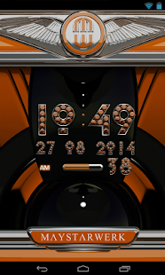 Free Download Digi Clock Widget Orange Diamo APK for PC