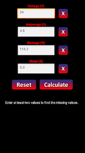 Download Volt / Amp / Watt Calculator APK for Android