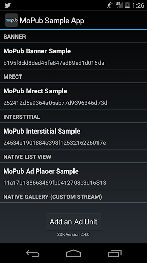 MoPub Sample App