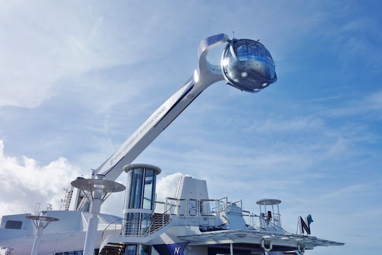 Floating 300 feet above sea life, you can get a whole new perspective of your fellow cruisers in North Star, the aerial gondola found only on Quantum class ships. Not as thrilling as we had initially hoped, North Star is one of those "been there, done that" experiences on the ship