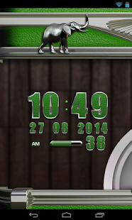 Clock Widget Green Elephant - náhled