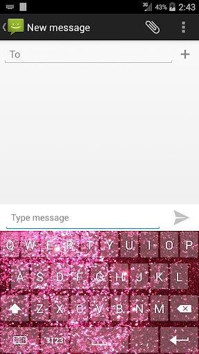 Pink Glitter Keyboard