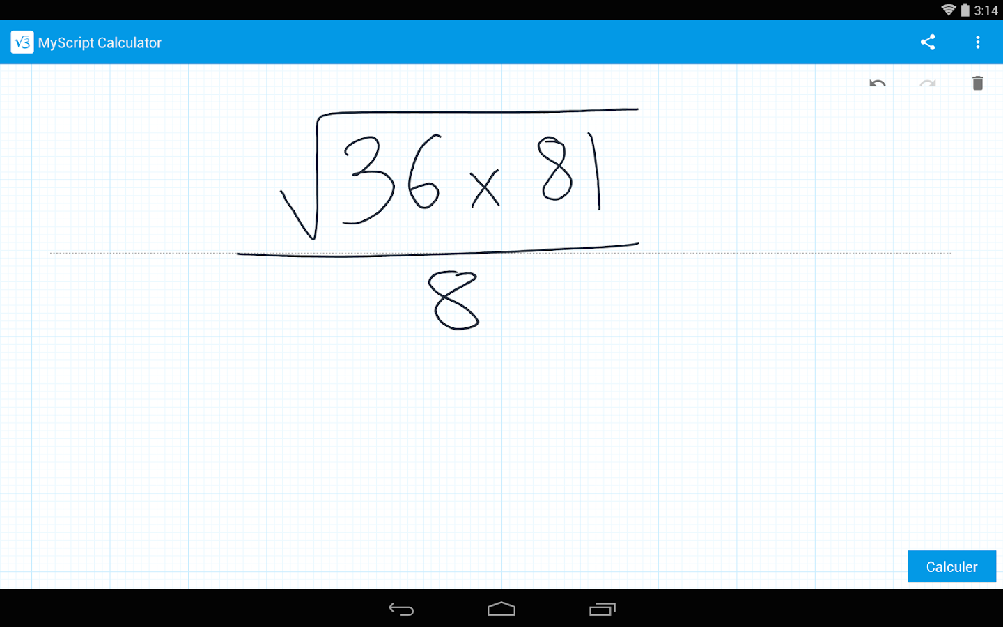    MyScript Calculator- screenshot  