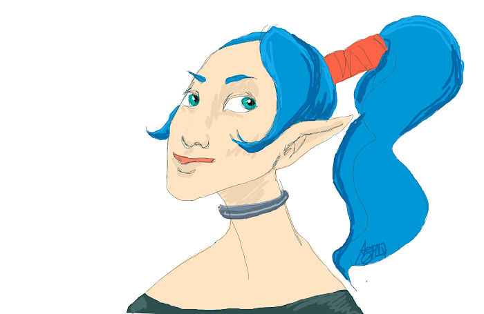 random dudette with pointy ears