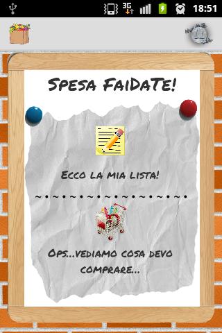 Shopping List Screen 1