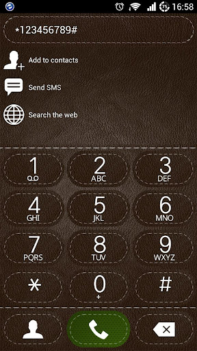 exDialer A-Brown Leather theme