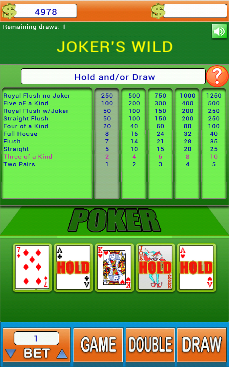 Video Poker Screen 3