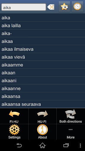 Finnish Hungarian dictionary +