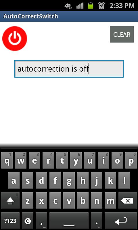 AutoCorrect Switch Screen 2