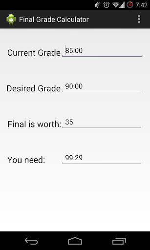 Final Grade Calculator