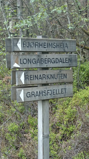 Bjørheimsheia Hikes Sign