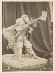 Beeld 'I'm first sir!' van Giovanni Focardi, mogelijk opgesteld op de Wereldtentoonstelling te Parijs in 1889