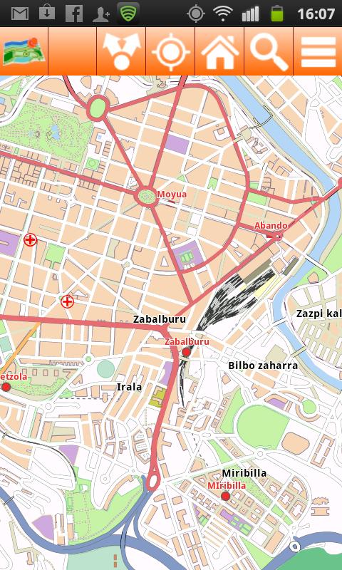 Android application Bilbao Offline mappa Map screenshort