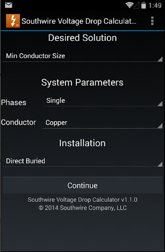 Southwire Volt Drop Calculator