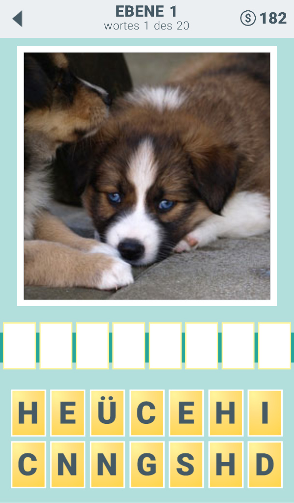 Android application 4 clues: word search game screenshort