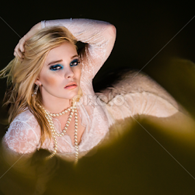 Bride in lake at nght by Igor Photos.com - People Portraits of Women