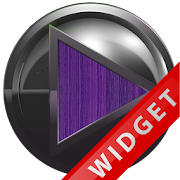 Poweramp Widget Purple Wood Metal