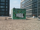 Rooftop Hulk Graffiti