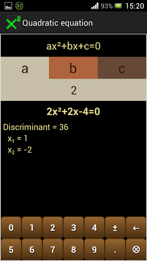 Quadratic equation