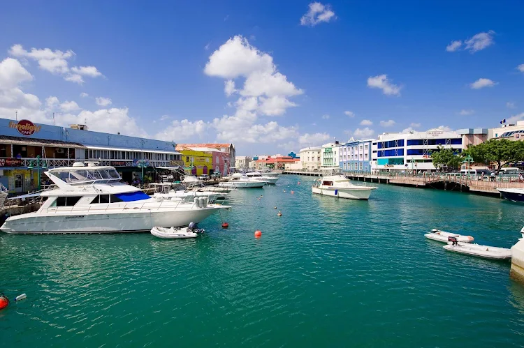 The waterfront in Bridgetown, capital of Barbados.