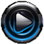 Poweramp skin Light Blue Glow v3.10