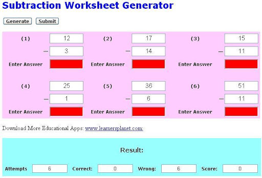 免費下載教育APP|Subtraction Creator app開箱文|APP開箱王