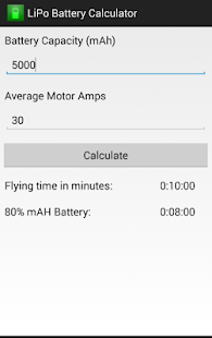 LiPo Battery Time Calculator