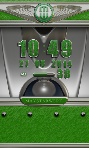 Clock Widget Green Elephant