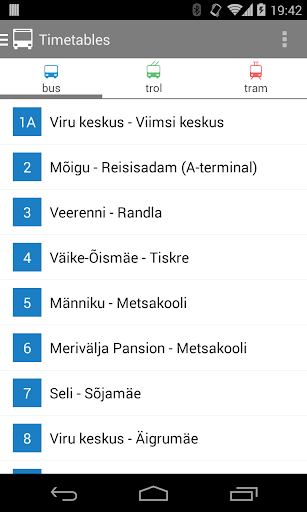 Tallinn Transport - timetables