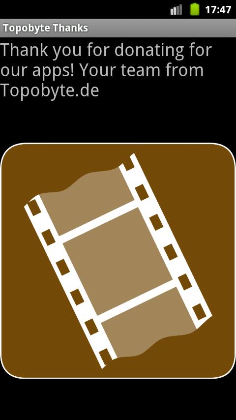 Android application Topobyte Thank You: Cinema screenshort