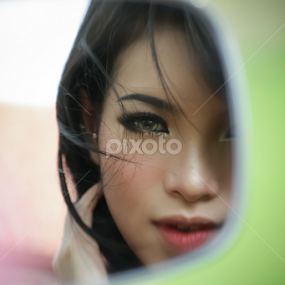 Rearview mirror Lover by Andrie Bastian - People Portraits of Women