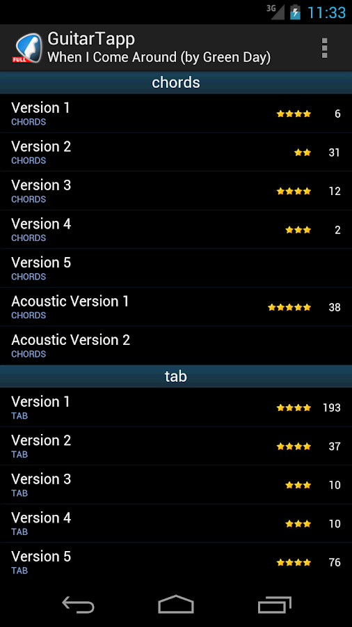 GuitarTapp PRO - Tabs & Chords - screenshot