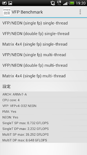 VFP Benchmark