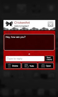Red Rose Lace GO SMS Theme Screenshots 1