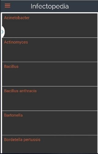 Android application Infectopedia screenshort