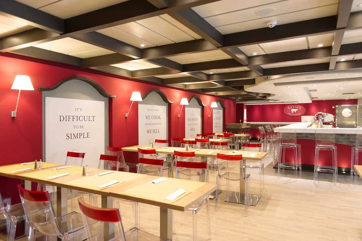 MSC-Divina-Eataly-Steakhouse - Head to MSC Divina's Italian restaurant, Eataly Steakhouse, if you're in the mood for a superb steak dinner in a casual atmosphere. Eataly has an a la carte menu and is open evenings.