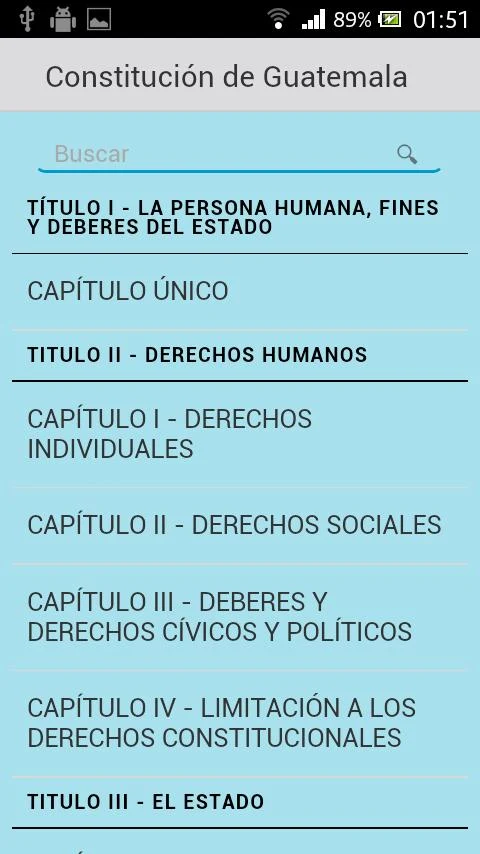 Constitución de Guatemala - screenshot